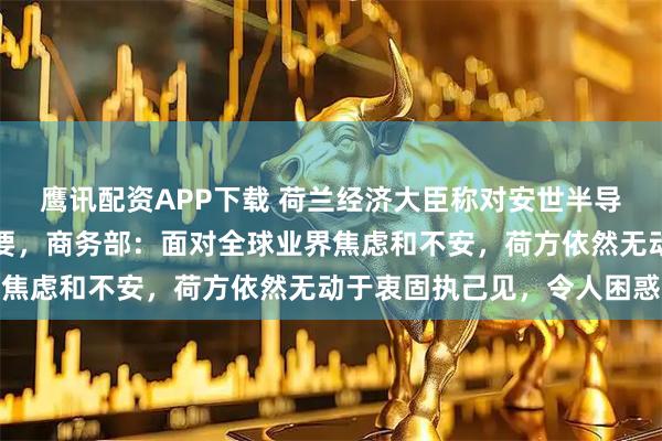 鹰讯配资APP下载 荷兰经济大臣称对安世半导体采取强硬措施确有必要，商务部：面对全球业界焦虑和不安，荷方依然无动于衷固执己见，令人困惑